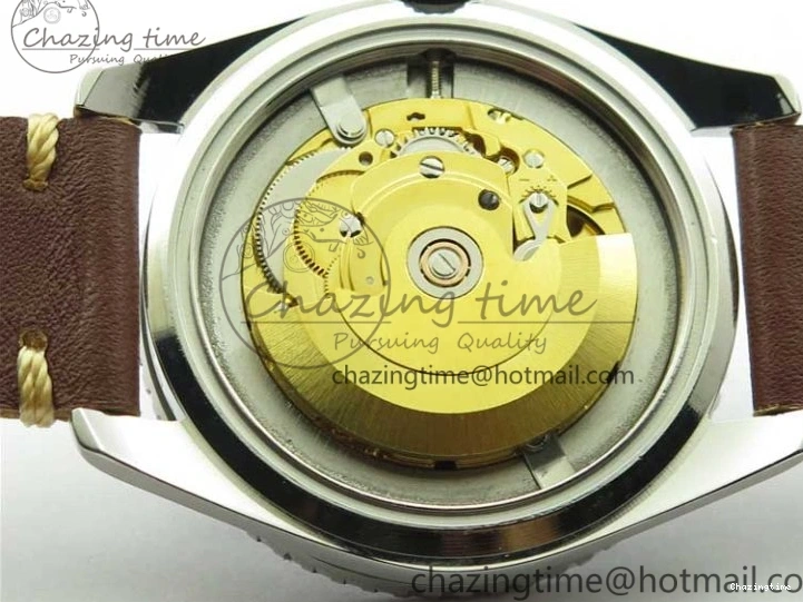 1219 Vintage Seamaster 300 No Date SS B12 Black Dial On Brown Leather Strap A2836 (Free Nylon Strap) Comfortable 7912